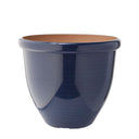 17.25"D x 15"H Streaked Glaze Fiber Resin Pot | 3 Colors Available