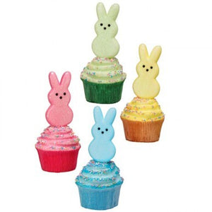 8.5" Styrofoam Glittered Bunny Peep Cupcake (Sold Individually)