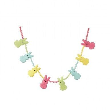 4' Glittered Bunny Peep Garland