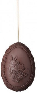 4.5" Faux Chocolate w/Bunny Egg Hanger