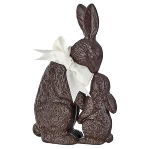 11" “Chocolate” Bunny with Baby | Brown or Ivory (Sold Individually)