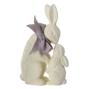11" “Chocolate” Bunny with Baby | Brown or Ivory (Sold Individually)