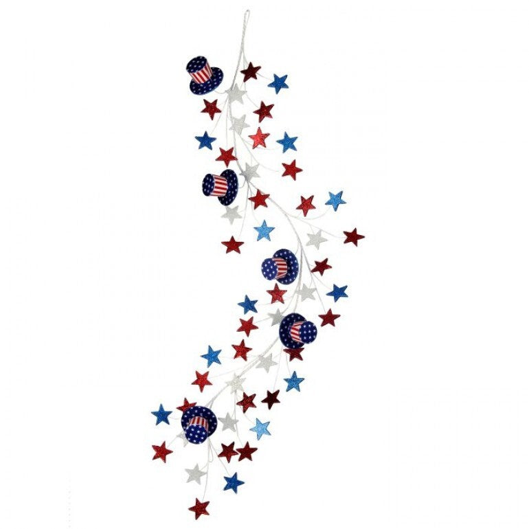 48" Americana Hat with Stars Garland