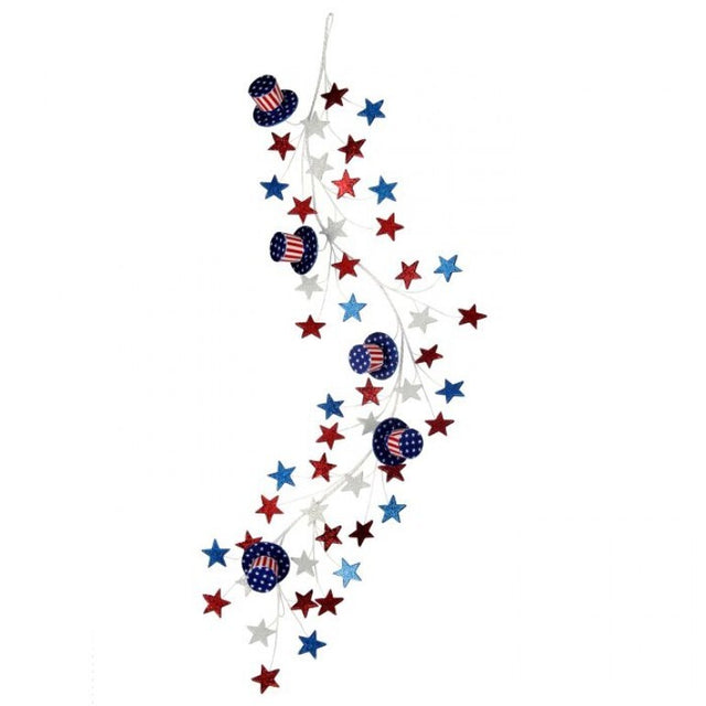 48" Americana Hat with Stars Garland
