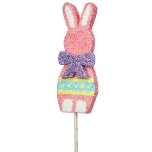 41" Huge Glittered Bunny Rabbit on Stick