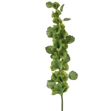 Artificial green leaf garland on a white background