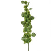 Artificial green leaf garland on a white background