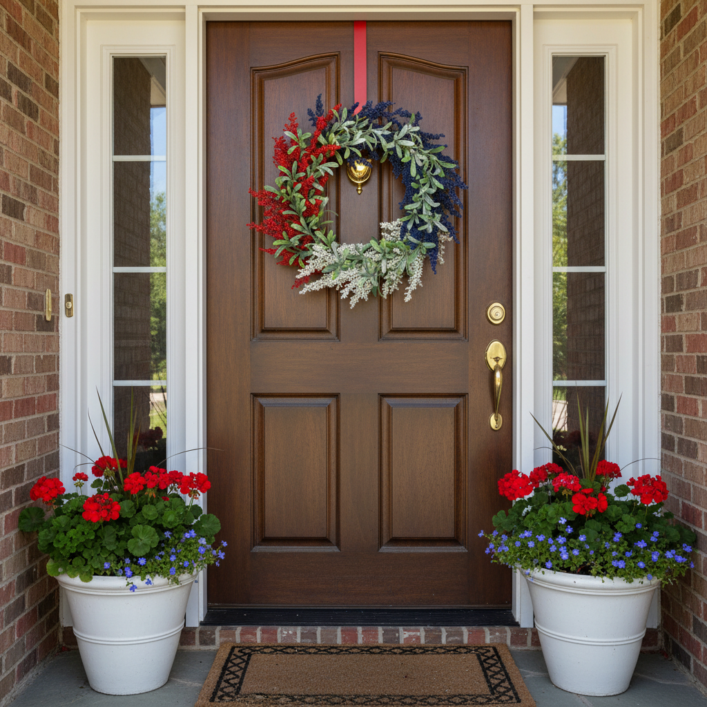 24" Patriotic Astilbe Wreath