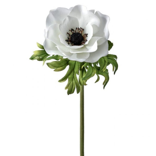 22" Just Cut Anemone Flower Stem Blush Lavender White