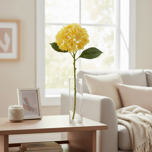 Real Touch Hydrangea 18.5" Yellow