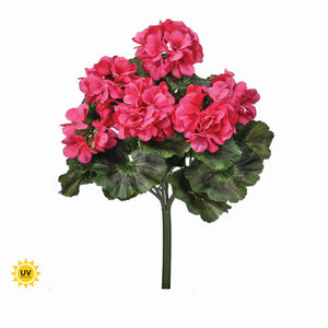 UV-Protected Natural Touch Geranium Bush – Multiple Colors