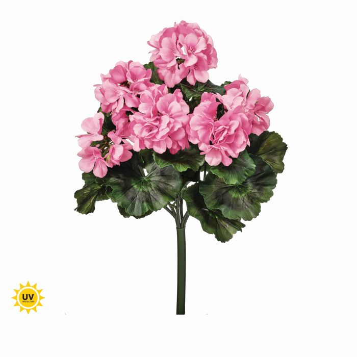 UV-Protected Natural Touch Geranium Bush – Multiple Colors