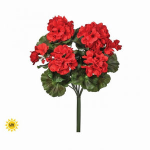 UV-Protected Natural Touch Geranium Bush – Multiple Colors