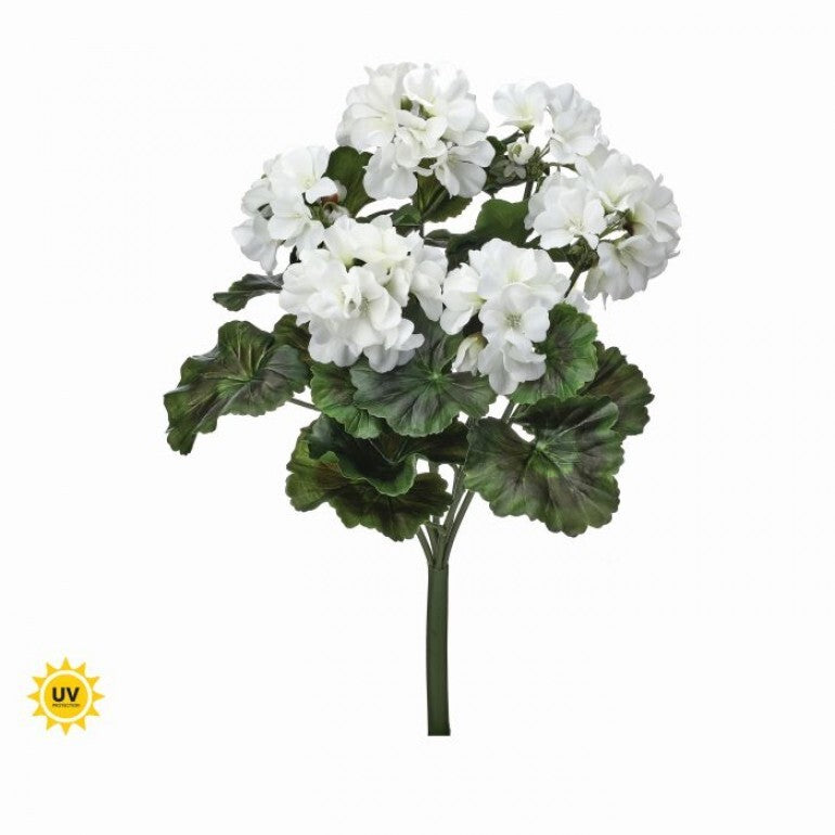 UV-Protected Natural Touch Geranium Bush – Multiple Colors