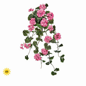 36" Natural Touch Hanging Geranium Plant | UV Protected | Multiple Colors
