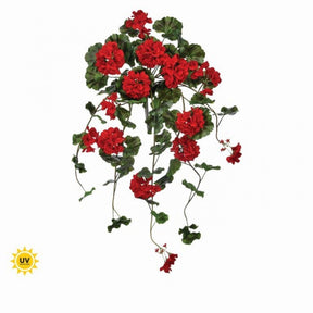 Natural Touch Hanging Geranium Plant, UV Protected, Multiple Colors, additional view