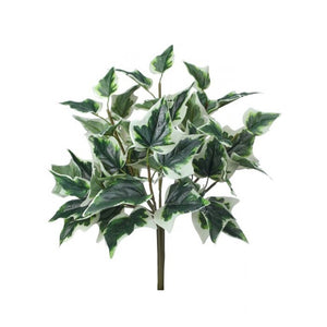 17" Garden Ivy Bush | Green & White | UV Protected