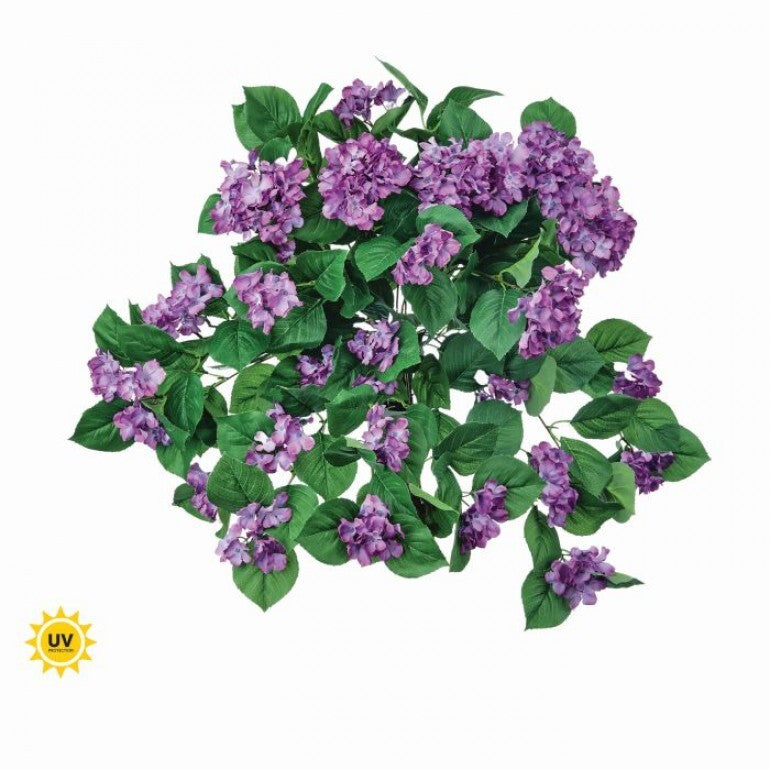 27" Hydrangea Bush | UV Treated | Lavender or White