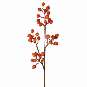 30" Orange Autumnal Berry Spray