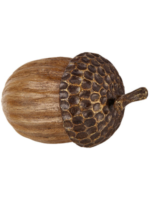 7" Antique Brown Resin Autumn Acorn