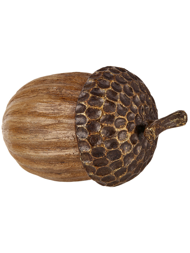 7" Antique Brown Resin Autumn Acorn