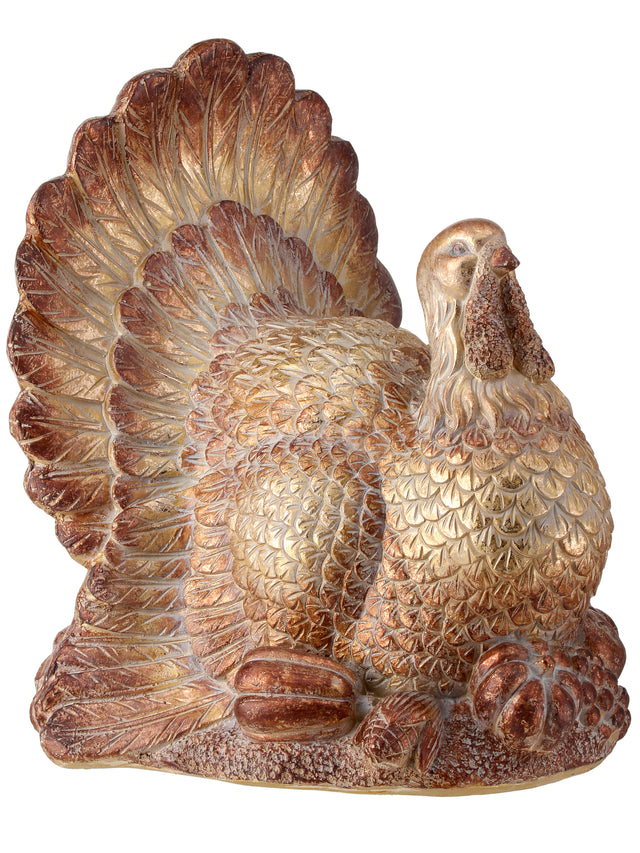 15" Resin Harvest Decorative Turkey