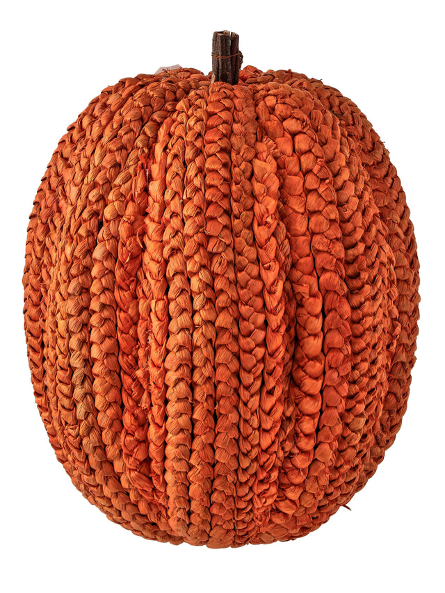 19.5" or 27.5" Orange Basket Weave Pumpkin