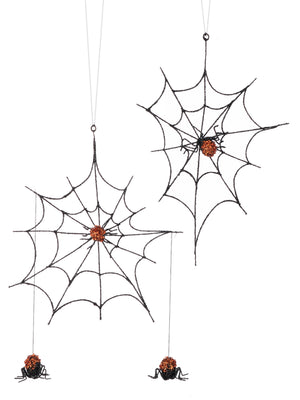 10"/11" Spider Web with Spiders | Two available styles | Black & Silver