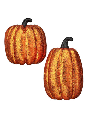 7.5"/9.5" Glitter Pumpkins | Black or Orange