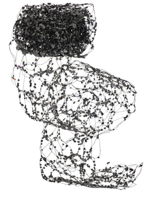 72" Halloween Glitter Net Garland | Black, Orange, or Purple