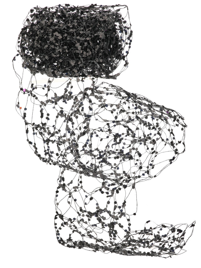 72" Halloween Glitter Net Garland | Black, Orange, or Purple