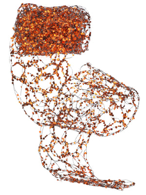 72" Halloween Glitter Net Garland | Black, Orange, or Purple