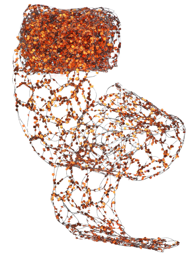 72" Halloween Glitter Net Garland | Black, Orange, or Purple