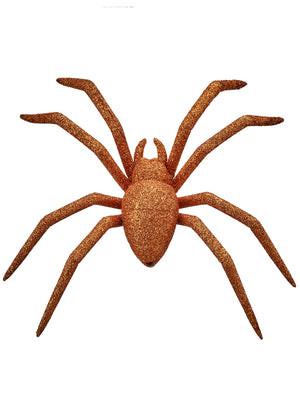 8" Plastic Glitter Spider | Black, Orange, & Purple