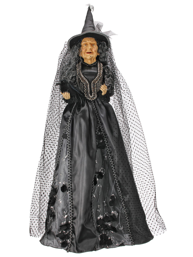 42" Standing Witch with Raven