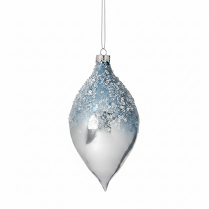 4"/6"Metallic Ice/Sequin Ornament | Two Elegant Styles to Choose