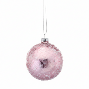 Glass Sequin Pearlized Ball Ornament, Green Blue Pink Pastel, additional view