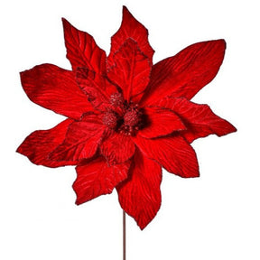 Poinsettia Stem, Burgundy or Red, additional view