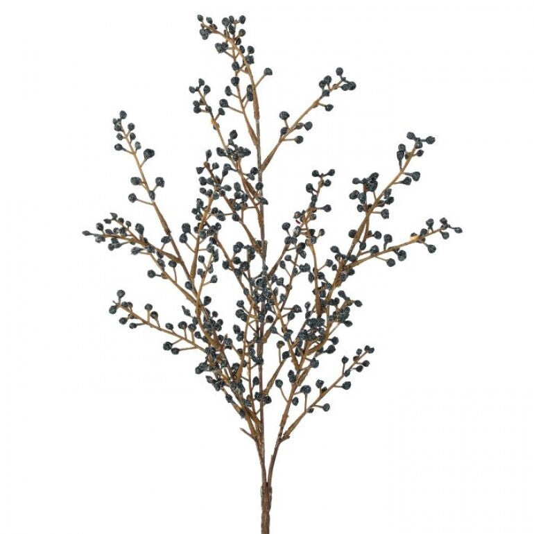 18" Glitter Mini Berry Bush | Midnight Blue