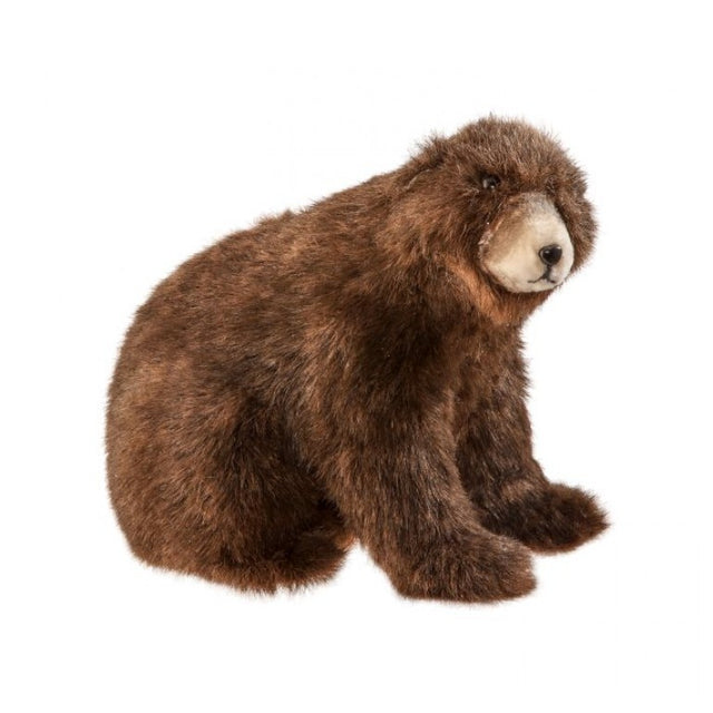 10" Brown Stuffed Sitting Faux Fur Bear