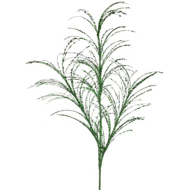 34" Glitter-Sequin Pampas Grass Spray | Green, Pink, & Midnight Blue