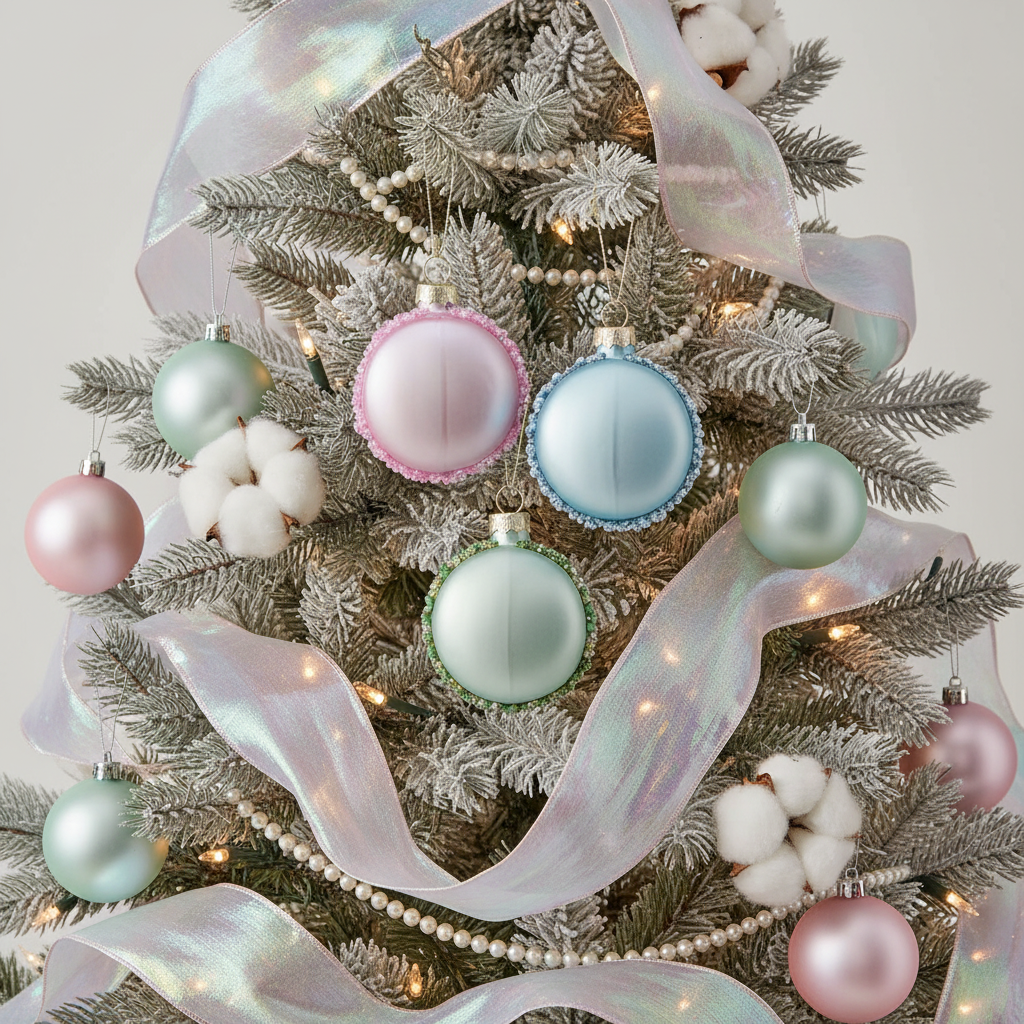 2.3" Glass Beaded Macaron Ornament | Pink Green Blue