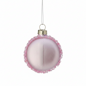 Glass Beaded Macaron Ornament, Pink Green Blue, additional view