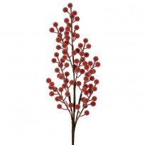 24" Beaded Berry Ball Spray | Red, Blue, or Burgundy