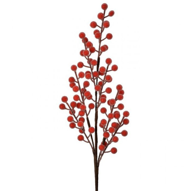 24" Beaded Berry Ball Spray | Red, Blue, or Burgundy