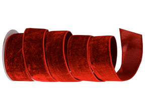 Sheldon Velvet Metallic Back Ribbon, Burgundy or Red, additional view