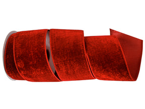 Sheldon Velvet Metallic Back Ribbon, Burgundy or Red, additional view