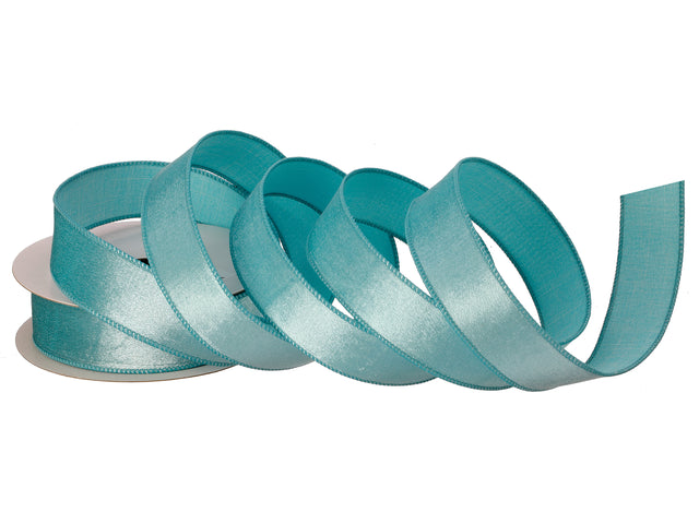 1.5" Aqua Premium Velvet | Wired Ribbon | 10 Yards