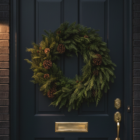 Natural Touch Mixed Evergreen Wreath, additional view