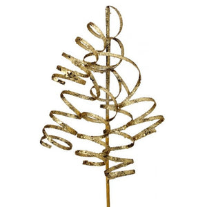 26" Glitter Curly Q Spray | Gold Green Red Silver